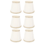 6 Pcs Fabric Lamp Shade Simple Pleated Universal Cloth Lampshade for Floor Table Lamps
