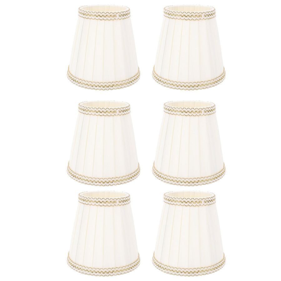 6 Pcs Fabric Lamp Shade Simple Pleated Universal Cloth Lampshade for Floor Table Lamps