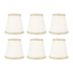 6 Pcs Fabric Lamp Shade Simple Pleated Universal Cloth Lampshade for Floor Table Lamps