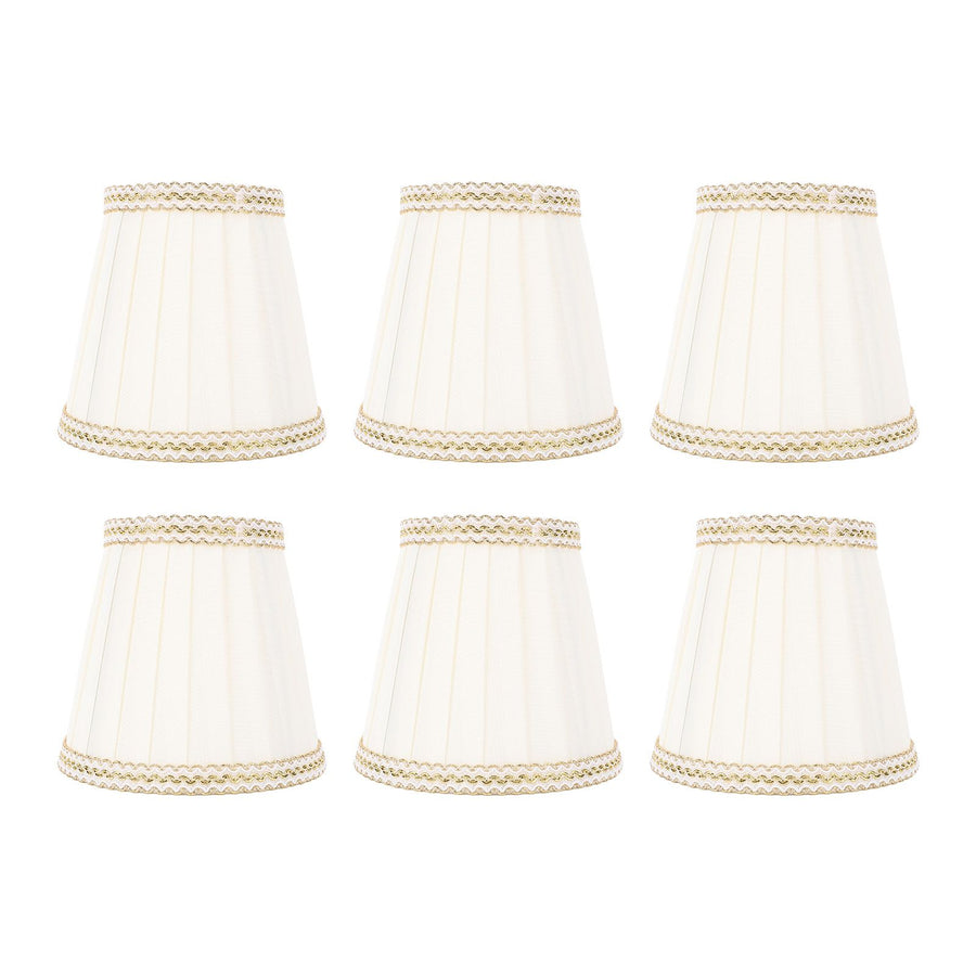6 Pcs Fabric Lamp Shade Simple Pleated Universal Cloth Lampshade for Floor Table Lamps