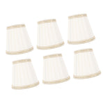 6 Pcs Fabric Lamp Shade Simple Pleated Universal Cloth Lampshade for Floor Table Lamps