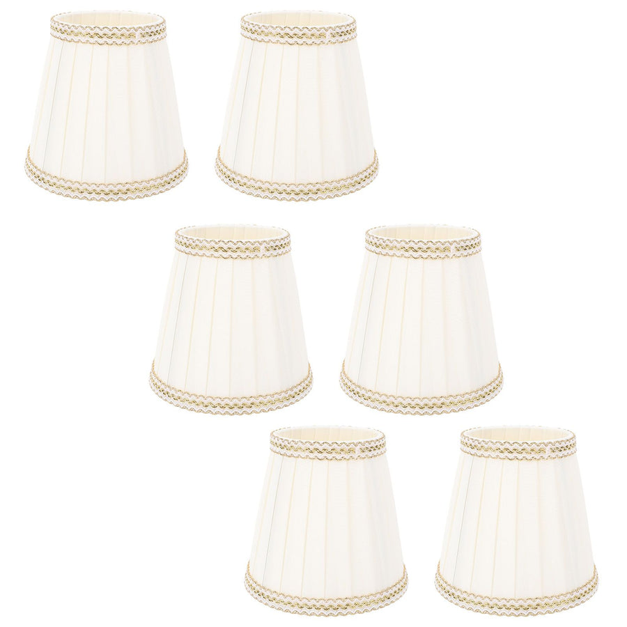 6 Pcs Fabric Lamp Shade Simple Pleated Universal Cloth Lampshade for Floor Table Lamps