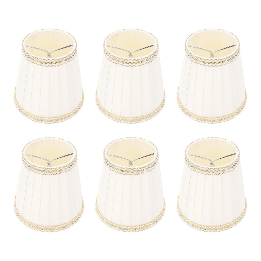 6 Pcs Fabric Lamp Shade Simple Pleated Universal Cloth Lampshade for Floor Table Lamps