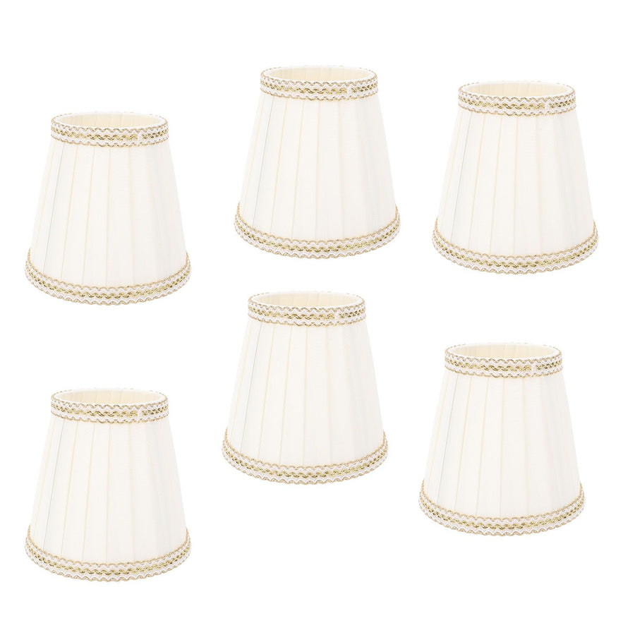 6 Pcs Fabric Lamp Shade Simple Pleated Universal Cloth Lampshade for Floor Table Lamps