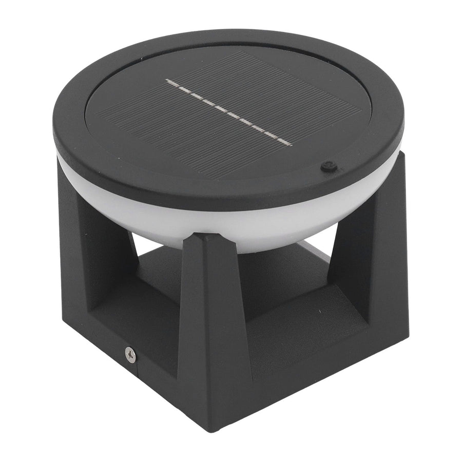 Solar Post Light Outdoor Column Pillar Lamp Y140 Round