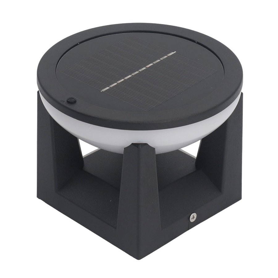 Solar Post Light Outdoor Column Pillar Lamp Y140 Round