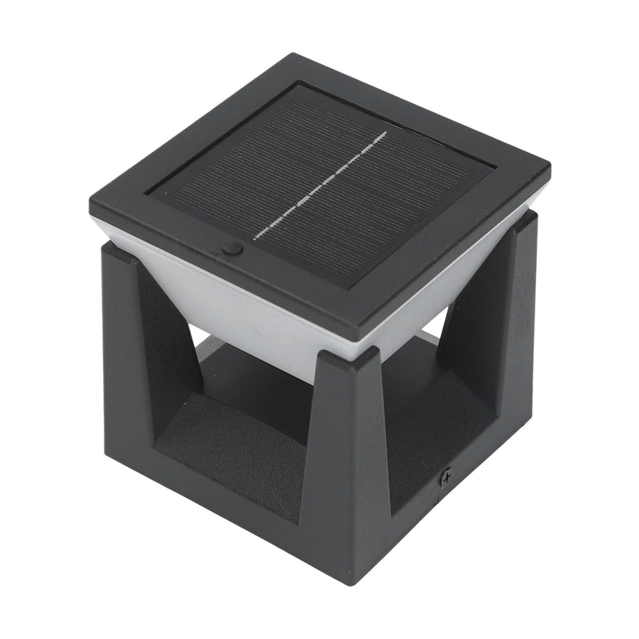 Solar Post Light Outdoor Column Pillar Lamp F100 Square