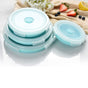 Collapsible Food Storage Container with Lid Silicone Bento Lunch Boxes 4 Pack Outdoor Picnic Box