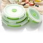 Collapsible Food Storage Container with Lid Silicone Bento Lunch Boxes 4 Pack Outdoor Picnic Box