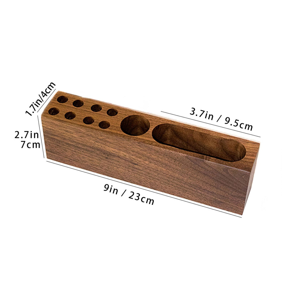 Pen Holder for Desk Acacia Wooden Pencil Stand Solid Wood Business Card Holder Fountain Pen Organizer Aesthetic Office Stationery Desk Decor and Storage Stand