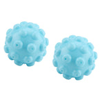2Pcs/Set Blue PVC Reusable Balls Laundry Washing Fabric Softener Ball Accessories