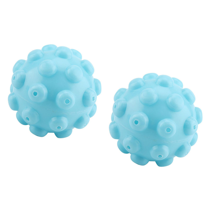 2Pcs/Set Blue PVC Reusable Balls Laundry Washing Fabric Softener Ball Accessories