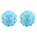2Pcs/Set Blue PVC Reusable Balls Laundry Washing Fabric Softener Ball Accessories