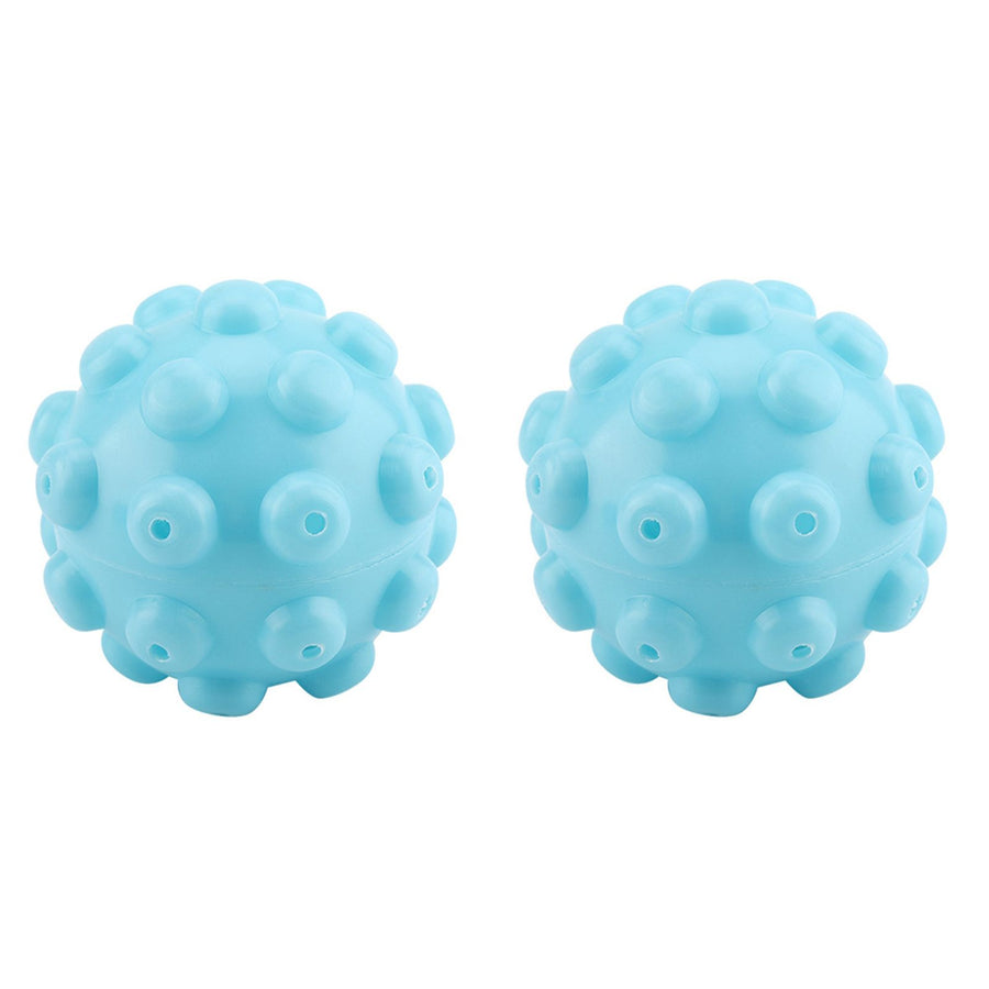 2Pcs/Set Blue PVC Reusable Balls Laundry Washing Fabric Softener Ball Accessories