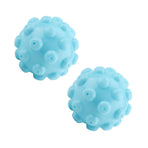2Pcs/Set Blue PVC Reusable Balls Laundry Washing Fabric Softener Ball Accessories