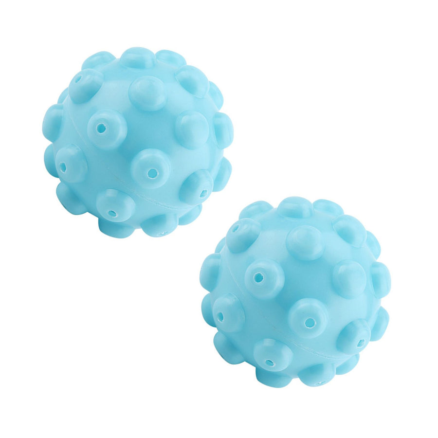 2Pcs/Set Blue PVC Reusable Balls Laundry Washing Fabric Softener Ball Accessories