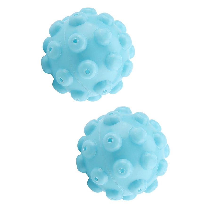 2Pcs/Set Blue PVC Reusable Balls Laundry Washing Fabric Softener Ball Accessories