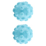2Pcs/Set Blue PVC Reusable Balls Laundry Washing Fabric Softener Ball Accessories