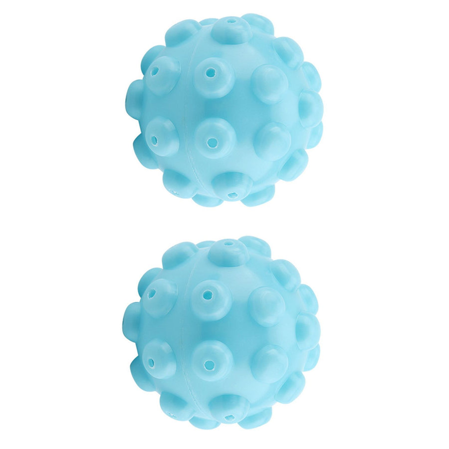 2Pcs/Set Blue PVC Reusable Balls Laundry Washing Fabric Softener Ball Accessories