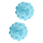 2Pcs/Set Blue PVC Reusable Balls Laundry Washing Fabric Softener Ball Accessories