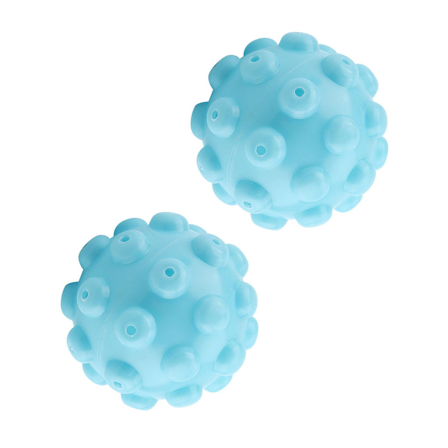 2Pcs/Set Blue PVC Reusable Balls Laundry Washing Fabric Softener Ball Accessories