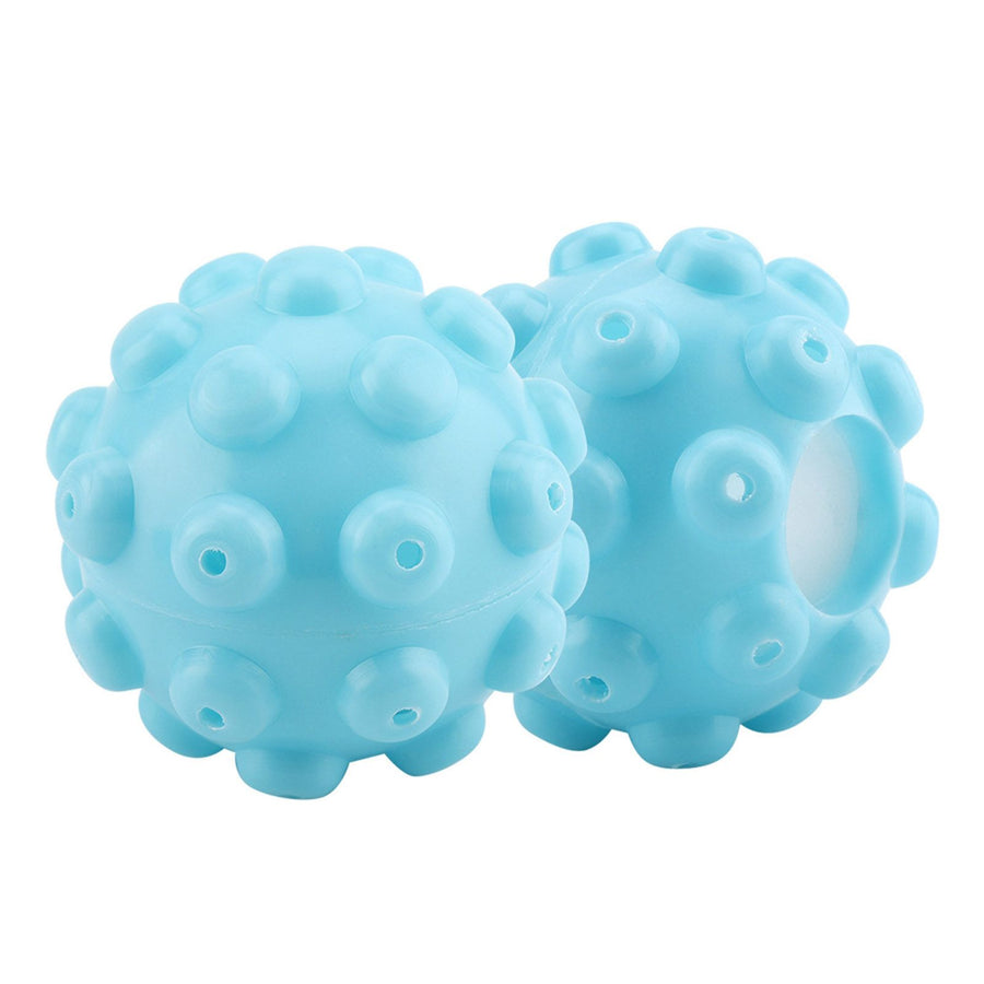 2Pcs/Set Blue PVC Reusable Balls Laundry Washing Fabric Softener Ball Accessories
