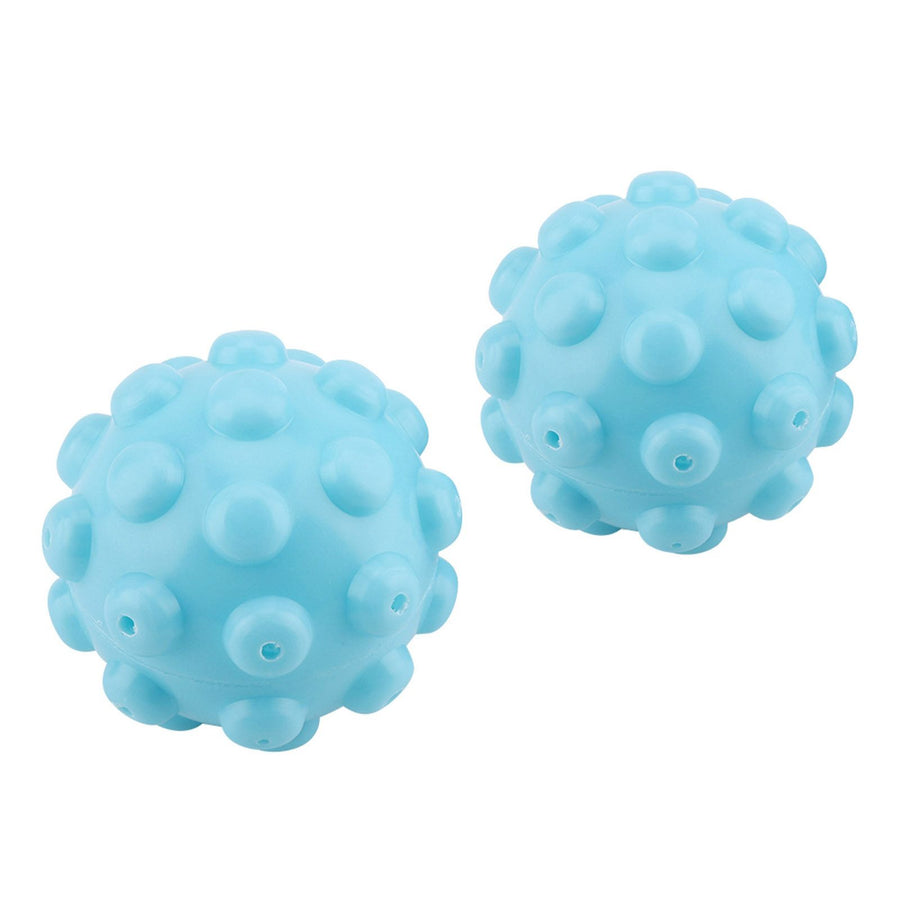 2Pcs/Set Blue PVC Reusable Balls Laundry Washing Fabric Softener Ball Accessories