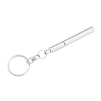 2 in 1 Multifunctional Portable Stainless Steel Telescoping Extendable Key Ring Pen