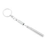 2 in 1 Multifunctional Portable Stainless Steel Telescoping Extendable Key Ring Pen
