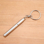 2 in 1 Multifunctional Portable Stainless Steel Telescoping Extendable Key Ring Pen