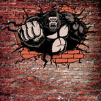3D Stereo Chimp Wall Floor Stickers for Home Bedroom Backdrop Business Decoration