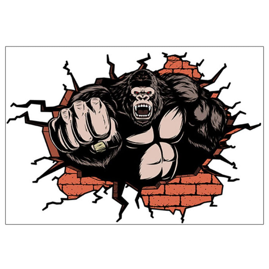 3D Stereo Chimp Wall Floor Stickers for Home Bedroom Backdrop Business Decoration
