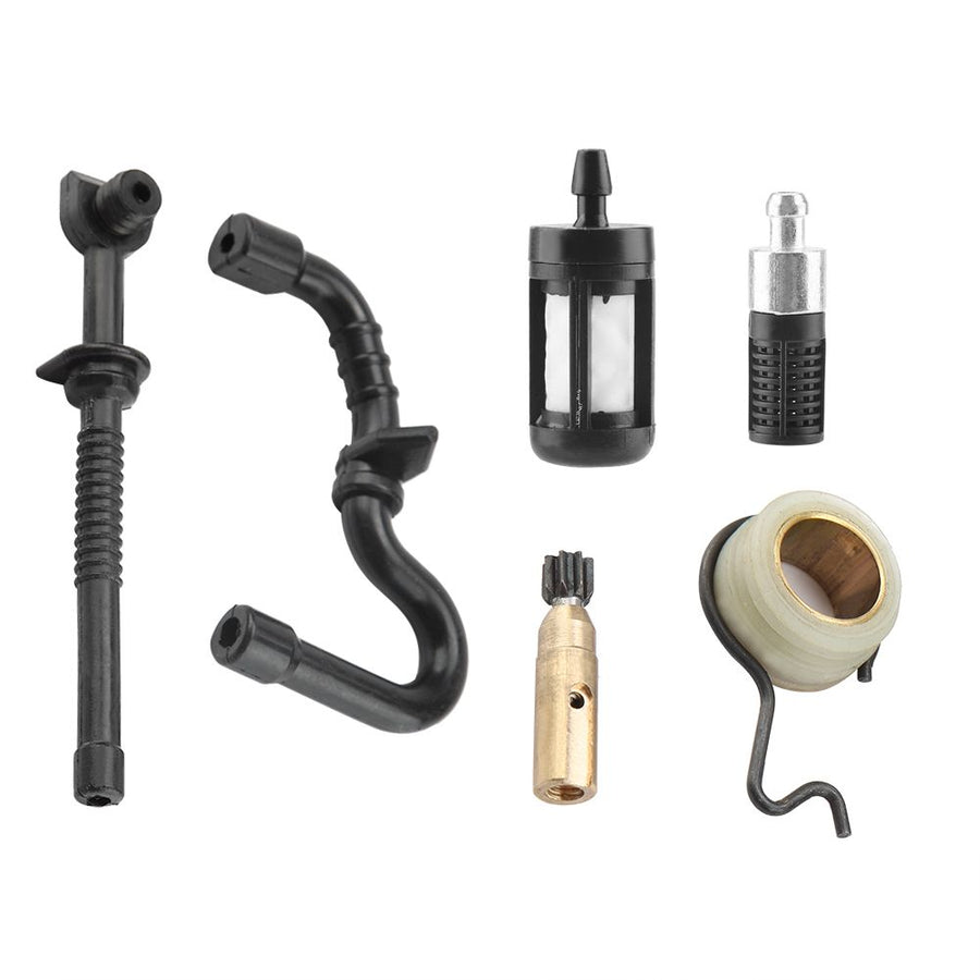 For Stihl MS180 MS170 018 017 Chainsaw Oil Pump Worm Gear Fuel Hose Filter Kit