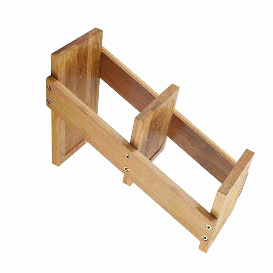 3 Tiers Bamboo Desktop Potted Plant Flower Holder Storage Rack Shelf