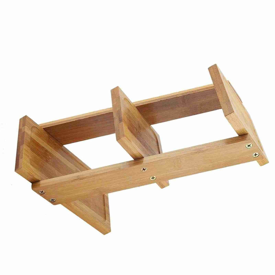 3 Tiers Bamboo Desktop Potted Plant Flower Holder Storage Rack Shelf