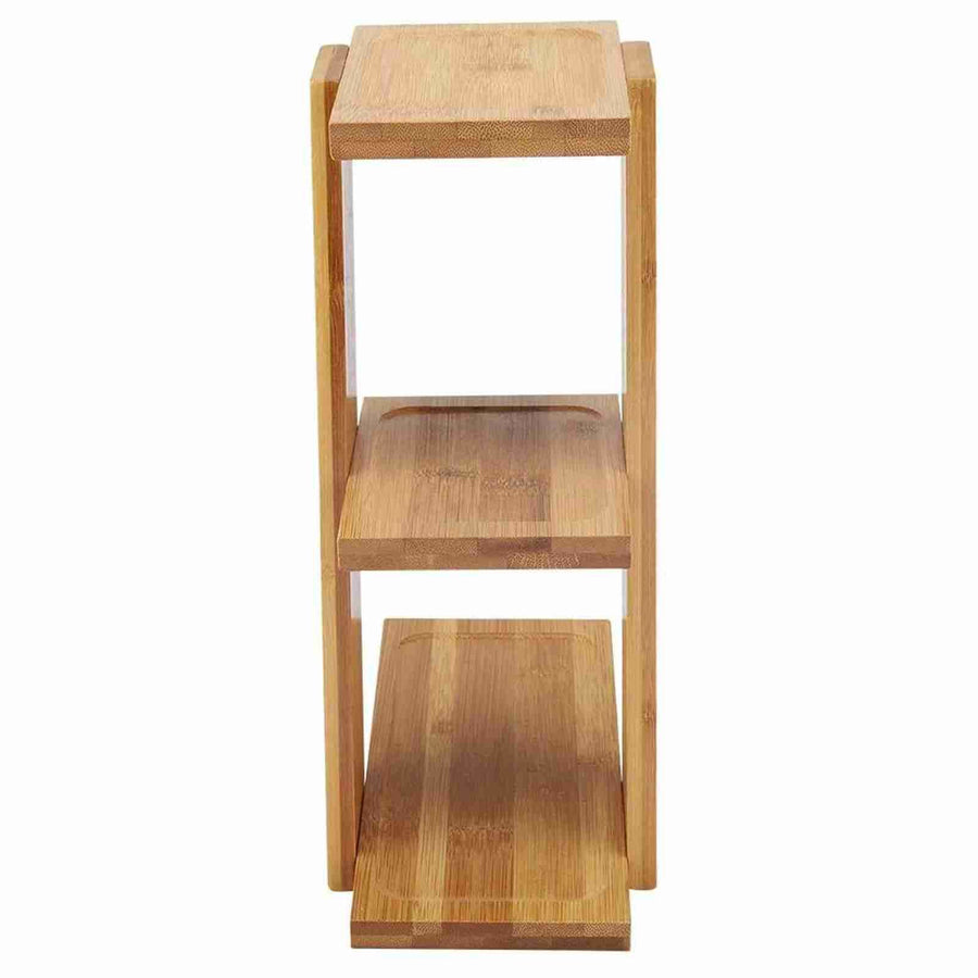 3 Tiers Bamboo Desktop Potted Plant Flower Holder Storage Rack Shelf