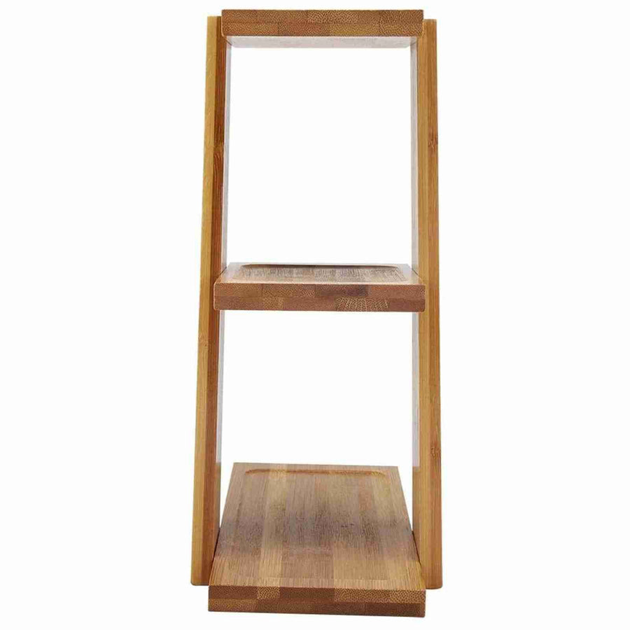 3 Tiers Bamboo Desktop Potted Plant Flower Holder Storage Rack Shelf