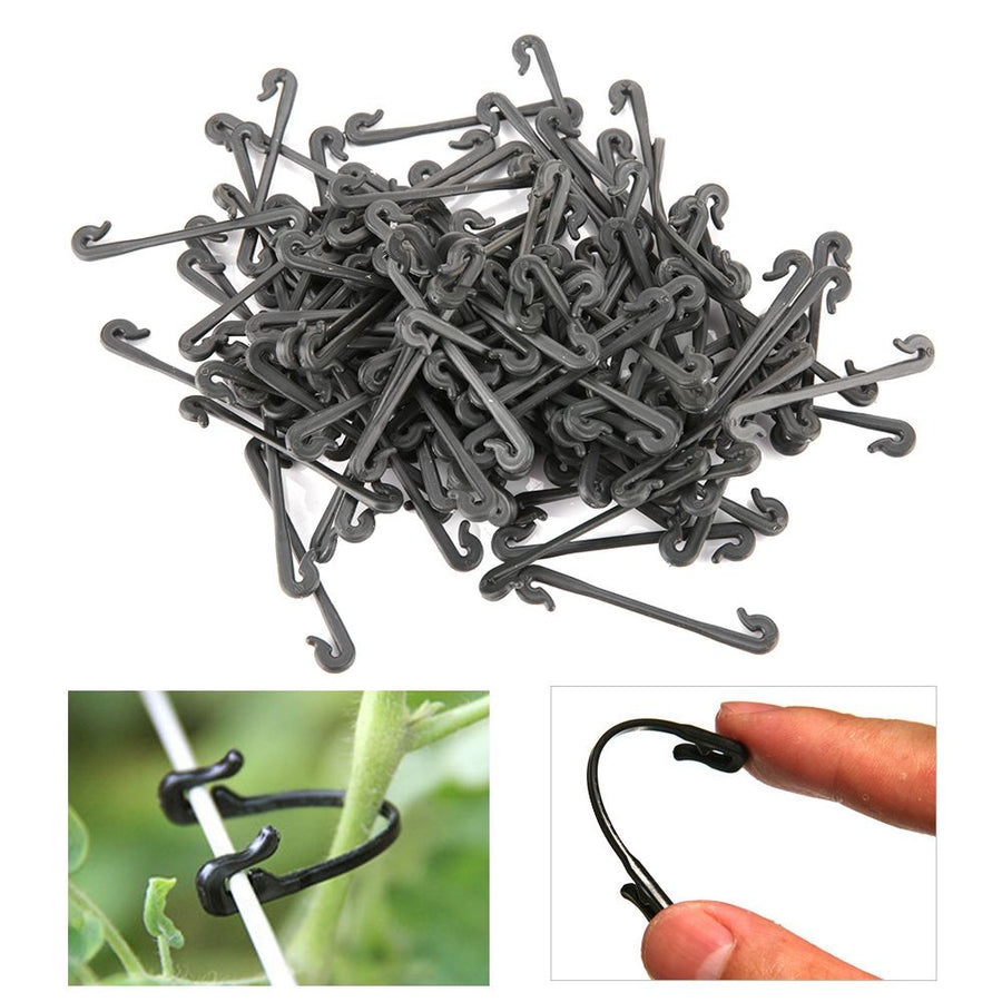 100Pcs Grape Grafting Clips Garden Plant Vegetable Vine Fixing Clamp Black