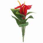 Plastic Artificial Plant Fake Red Anthurium Flowers Bouquet Wedding Home Garden Decor