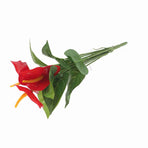Plastic Artificial Plant Fake Red Anthurium Flowers Bouquet Wedding Home Garden Decor