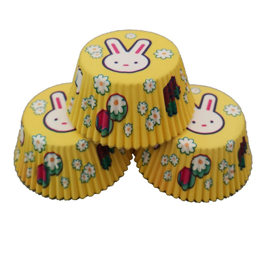 100Pcs Cupcake Liners Rabbit Printing Muffin Paper Cups Heat resistant Oil Proof Baking Cup
