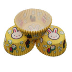 100Pcs Cupcake Liners Rabbit Printing Muffin Paper Cups Heat resistant Oil Proof Baking Cup
