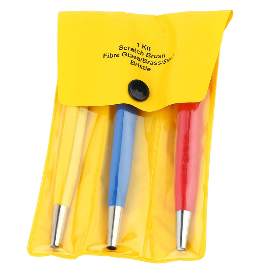 3pcs Fiberglass Scratch Brush Pen Set Watch Repair Rust Remove Clean Tool