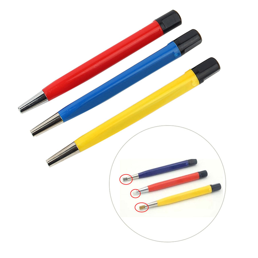 3pcs Fiberglass Scratch Brush Pen Set Watch Repair Rust Remove Clean Tool