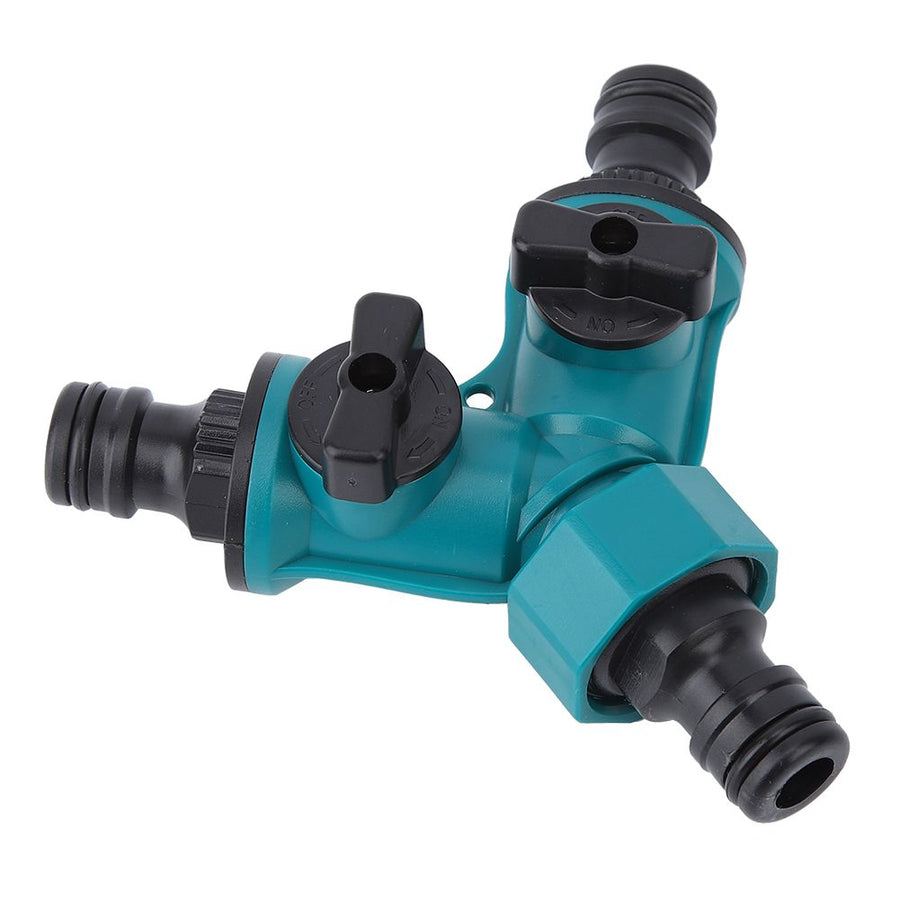 2Pcs Three way Adapter Y Type Connector Water Pipe Joint with Switch