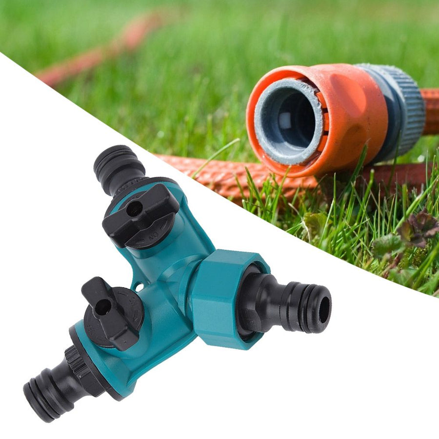 2Pcs Three way Adapter Y Type Connector Water Pipe Joint with Switch