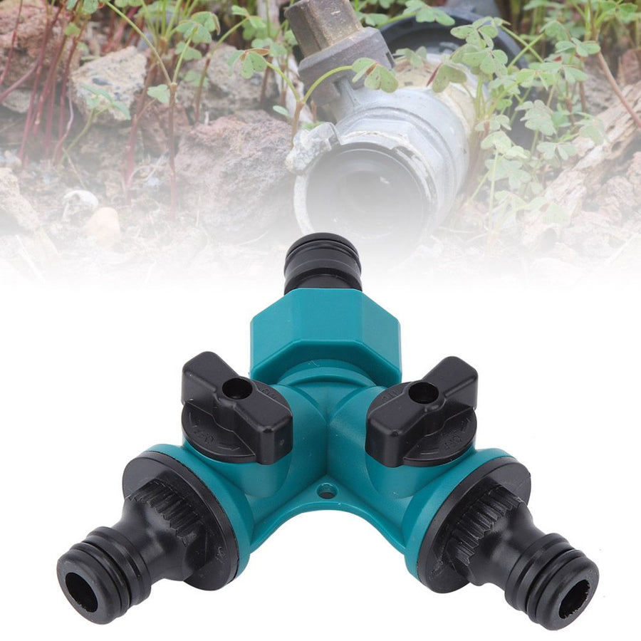 2Pcs Three way Adapter Y Type Connector Water Pipe Joint with Switch