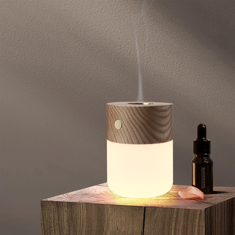 Mini Aromatherapy Lamp Rechargeable Night Light Bedroom Atmosphere Bedside Lamp Ornament Warm White Light 3 Levels of Brightness Touch Control