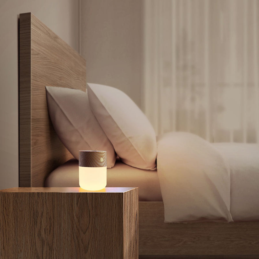 Mini Aromatherapy Lamp Rechargeable Night Light Bedroom Atmosphere Bedside Lamp Ornament Warm White Light 3 Levels of Brightness Touch Control
