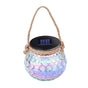 Solar Outdoor Decorative Lights LED Patio Cracked Mason Jar Hanging Lights Glass Jar Light